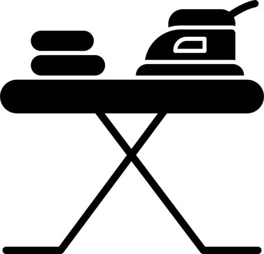 Demir tahta simgesi, vektör illüstrasyonu beyaz üzerine basit tasarım