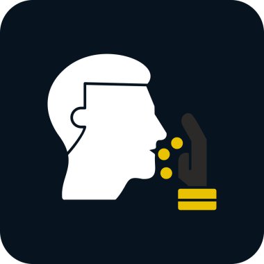 İnsan kafası simgesinin vektör illüstrasyonu