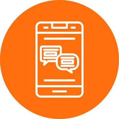 düz konuşma baloncukları simgesi, vektör illüstrasyonu