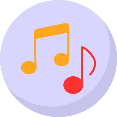 Müzik. Web simgesi basit illüstrasyon
