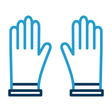 Eldiven simgesi. Vektör illüstrasyonu.