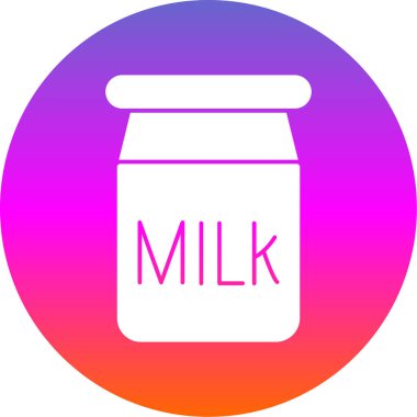 süt paketi simgesinin vektör illüstrasyonu 