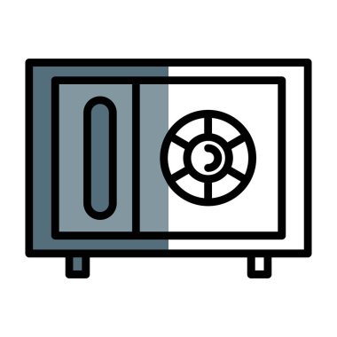 Güvenli simge, vektör illüstrasyonu 