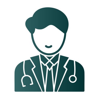 Basit doktor simgesi vektör çizimi tasarımı