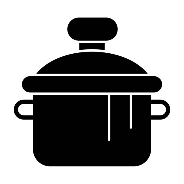 pot cooking kitchen icon in solid style