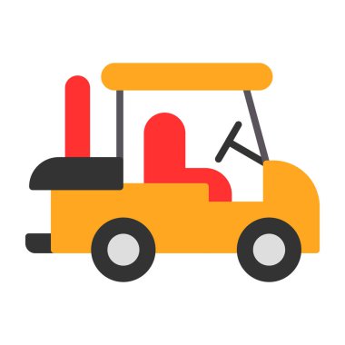 Golf Arabası simgesinin vektör illüstrasyonu