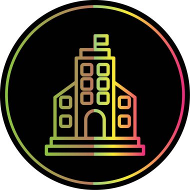 bina simgesi, basit vektör illüstrasyonu