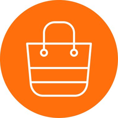 Alışveriş poşeti simgesinin vektör illüstrasyonu