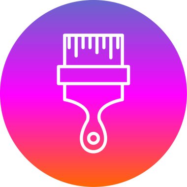 fırça web simgesi basit illüstrasyon