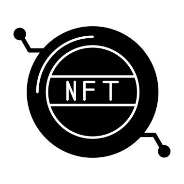 nft simgesi vektör illüstrasyonu