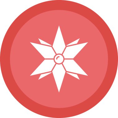 Bir kırmızı yıldız simgesinin vektör illüstrasyonu