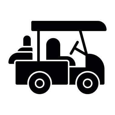 forklift glyph düz simgesi