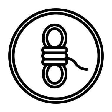 İp düz simgesinin vektör illüstrasyonu