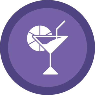 alkollü kokteyl ikonu doldurulmuş ana hatlarıyla