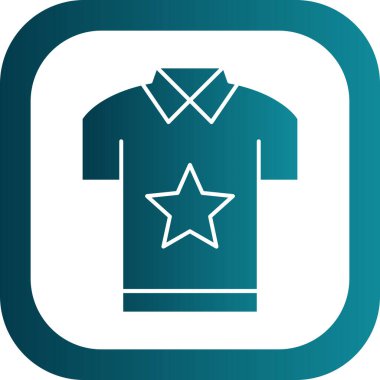 T-Shirt simgesi, basit vektör çizim 