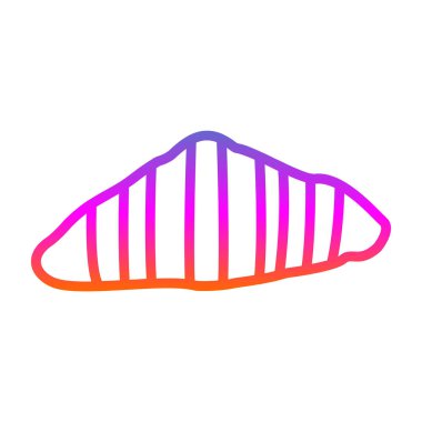 Kruvasan web simgesi, vektör çizim