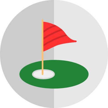Golf simgesinin vektör illüstrasyonu 