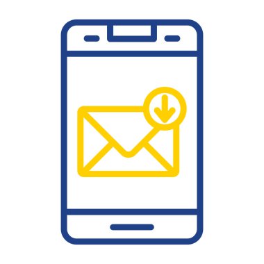 Akıllı telefon ve e-posta vektör tasarımlı ileti