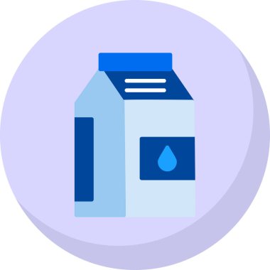 süt paketi simgesinin vektör illüstrasyonu 