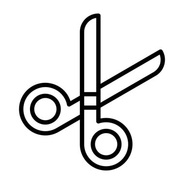 Makas simgesi, vektör illüstrasyonu 