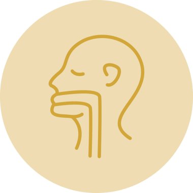 İnsan kafası simgesinin vektör illüstrasyonu