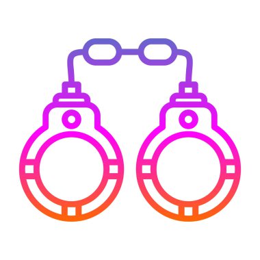 kelepçe simgesi, vektör illüstrasyonu