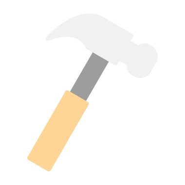 Çekiç simgesi, vektör illüstrasyonu basit tasarım