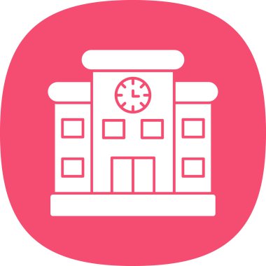 Bina. Web simgesi basit illüstrasyon