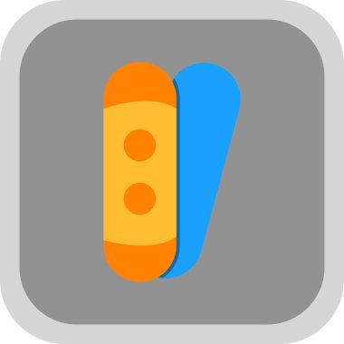 hap düz simgesi, vektör, illüstrasyon