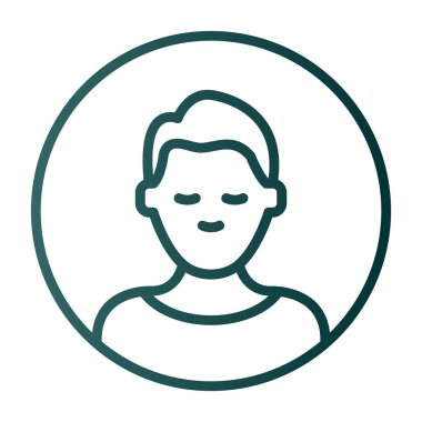 Erkek avatar kutsal kişilerin resmi, vektör çizim