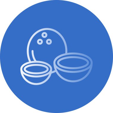 Hindistan cevizi. Web basit illüstrasyonu