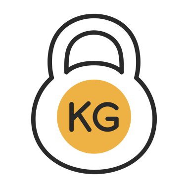 Bir asma kilit ve zincirin vektör çizimi