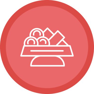 Bir fırın simgesinin vektör illüstrasyonu