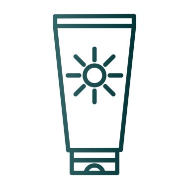 Güneş kremi simge vektör çizim