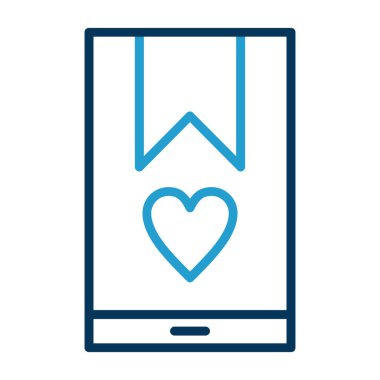 Aşk ikonu vektör illüstrasyonlu kalp