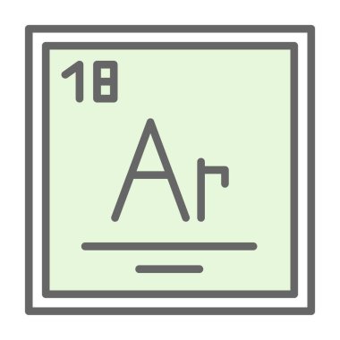 periyodik tablo simgesi. Tasarım. Vektör çizimi. düz biçim
