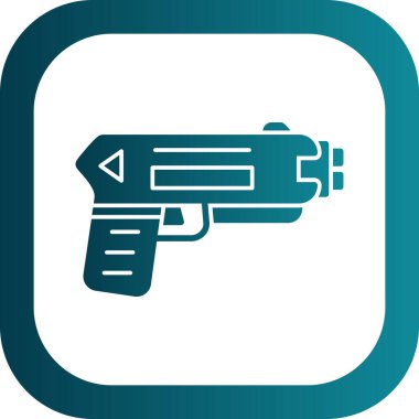 Şok tabancası ağ simgesi, vektör illüstrasyonu