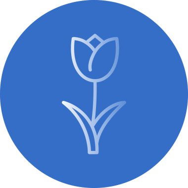 Arkaplanda basit bir lale çiçeği çizimi