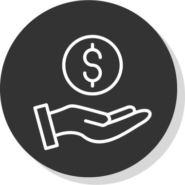 Dolar vektör simgesi modern basit illüstrasyon, dolar parası