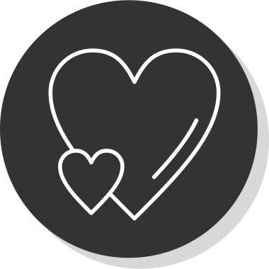 Kalp simgesi, vektör illüstrasyonu basit tasarım