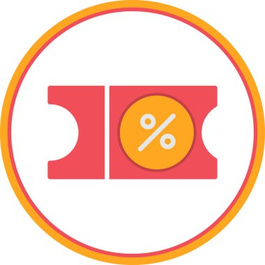 İndirim simgesi vektör illüstrasyonu