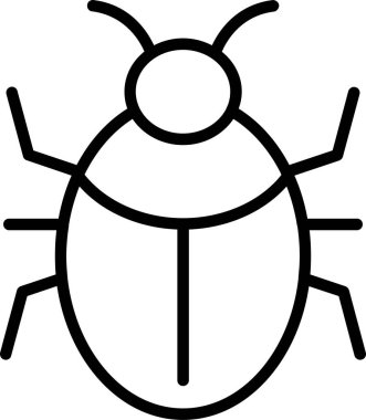 Böcek, böcek ya da antivirüs işareti. Web tasarımı ve mobil tasarım