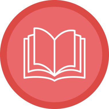 Kitap satırı simgesi, vektör çizim 