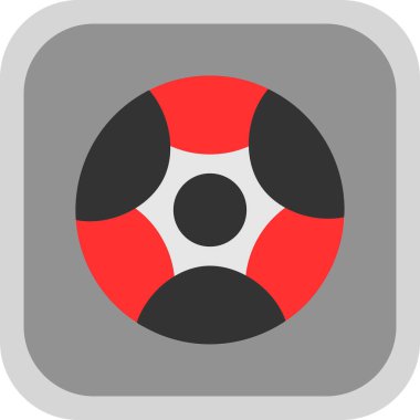 Futbol topu düz simgesi