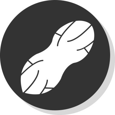 Peanut web simgesi, vektör illüstrasyonu