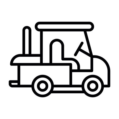 Golf Arabası simgesinin vektör illüstrasyonu