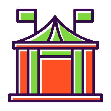 Sirk çizgisi vektör simgesi