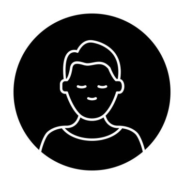 Erkek avatar kutsal kişilerin resmi, vektör çizim