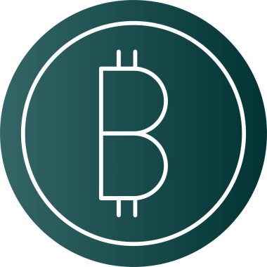 Bitcoin simgesi vektör illüstrasyonu
