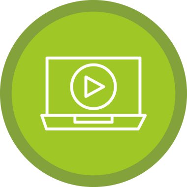 Dizüstü bilgisayar simgesi vektör çizimi